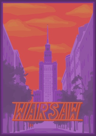 Plakat ścienny Warsaw